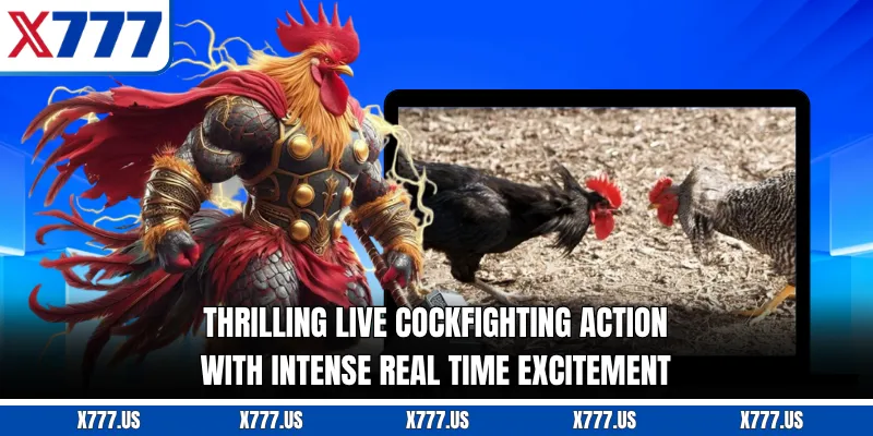 Thrilling live cockfighting action with intense real time excitement